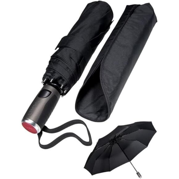 Travel umbrella compact automatic windproof rain sun UV protection folding men w - Picture 1 of 7